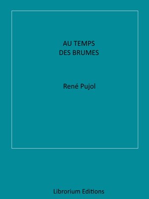 cover image of Au Temps des Brumes